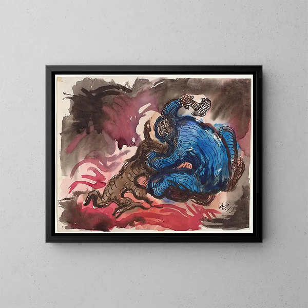 Chute de la lumière - Wilhelm Morgner — gerahmtes Bild an der Wand