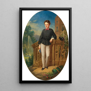 Wilhelm Pilgram - The Young Naturalist Portrait Of A Boy With Butterfly Net And Botanising Drum.webp