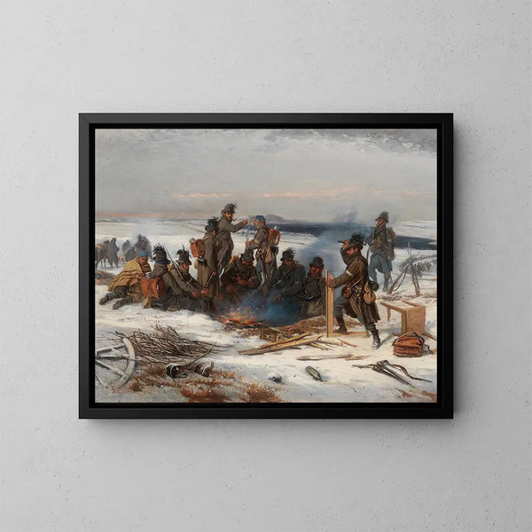 Repos des Soldaten - Wilhelm Richter — gerahmtes Bild an der Wand