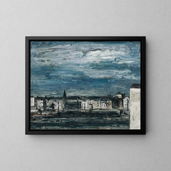 Notte di luna sul muro a Graz - Wilhelm Thöny — quadro incorniciato alla parete
