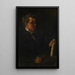 Studente Michaelis con rotolo di carta - Wilhelm Trübner — quadro incorniciato alla parete