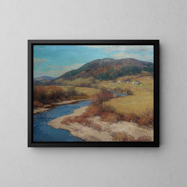 Estate indiana nel Vermont - Willard Leroy Metcalf — quadro incorniciato alla parete