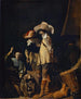 Zwei Offiziere werden Schmuck und wertvolle Gegenstände gezeigt - Willem Cornelisz. Duyster — Ansicht des Kunstwerks
