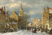 A winter day in a sunlit street - Willem Koekkoek — artwork view