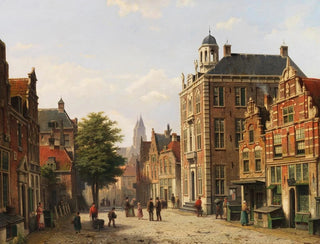 Willem Koekkoek - Hollndische Stadtansicht im Sommer.webp