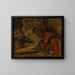 Natura morta con scultura - Willem Linnig il Giovane — quadro incorniciato alla parete