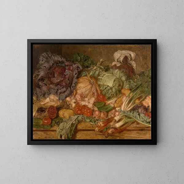 Gemüse - Willem Linnig der Jüngere — gerahmtes Bild an der Wand
