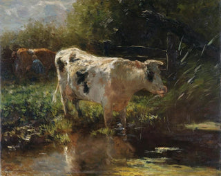 Kuh in der Nähe eines Grabens - Willem Maris — Ansicht des Kunstwerks