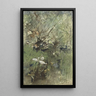 Willem Maris - Eenden onder wilgen.webp