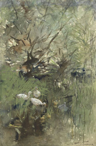 Willem Maris - Eenden onder wilgen.webp