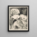 Due uomini che si combattono - Willem Retera — quadro incorniciato alla parete
