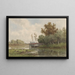 Paesaggio con acqua e anatre - Willem Roelofs — quadro incorniciato alla parete