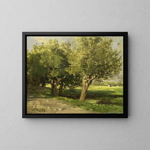 Alberi di salice - Willem Roelofs — quadro incorniciato alla parete