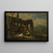 Italian Landscape Painting with Staffage Figures - Willem Romeyn — framed artwork on a wall