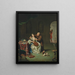 Tartuffe e Elmire sorpresi da Damis, figlio di Orgon - Willem van Mieris — quadro incorniciato alla parete
