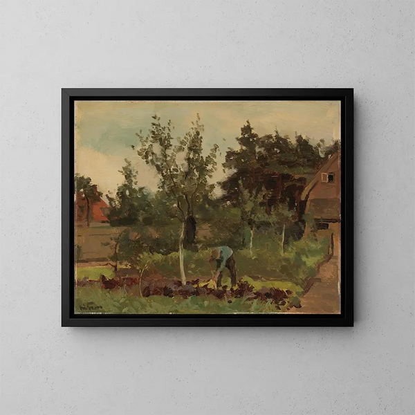 Garten Gemüsegarten - Willem Witsen — gerahmtes Bild an der Wand