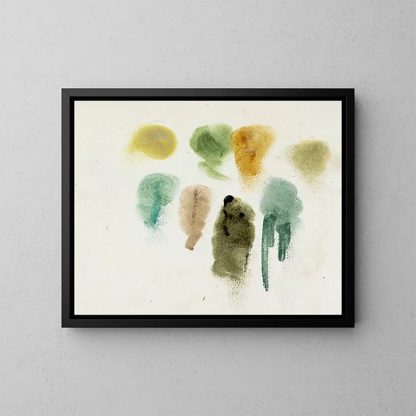 Studienblatt mit Farbmuster - Willem Witsen — gerahmtes Bild an der Wand