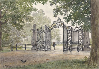 Willem de Famars Testas - Het monumentale hek van Vreedenhoff te Nieuwersluis aan de Vecht.webp