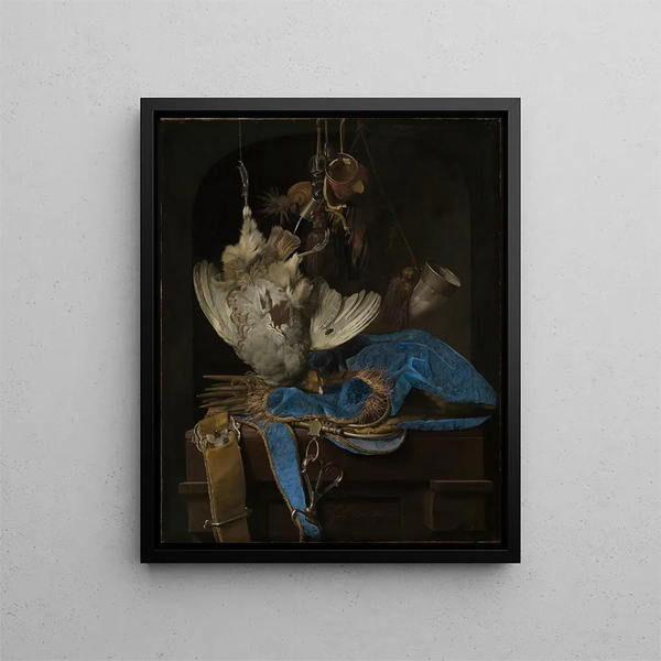 Willem van Aelst - Stillleben mit Jagdgerten und totem Rebhuhn.webp