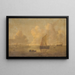 Meereslandschaft mit einer Stadt im Hintergrund - Willem van Diest — gerahmtes Bild an der Wand