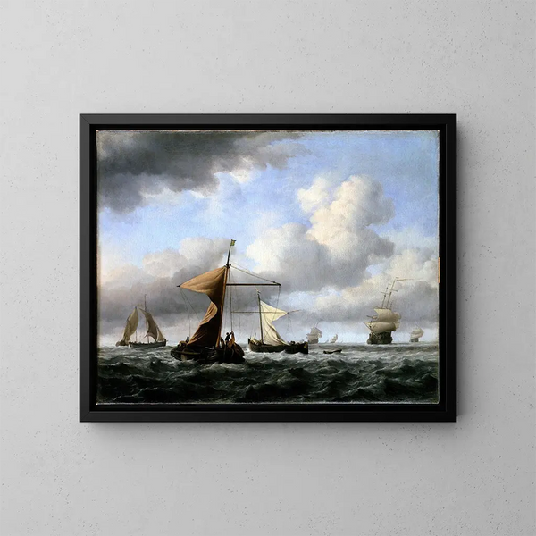 Una brezza vivace - Willem van de Velde il Giovane — quadro incorniciato alla parete