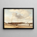 Strand mit einem Weyschuit am Ufer - Willem van de Velde der Jüngere — gerahmtes Bild an der Wand