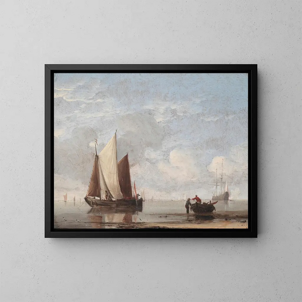 Mer calmo - Willem van de Velde il Giovane — quadro incorniciato alla parete