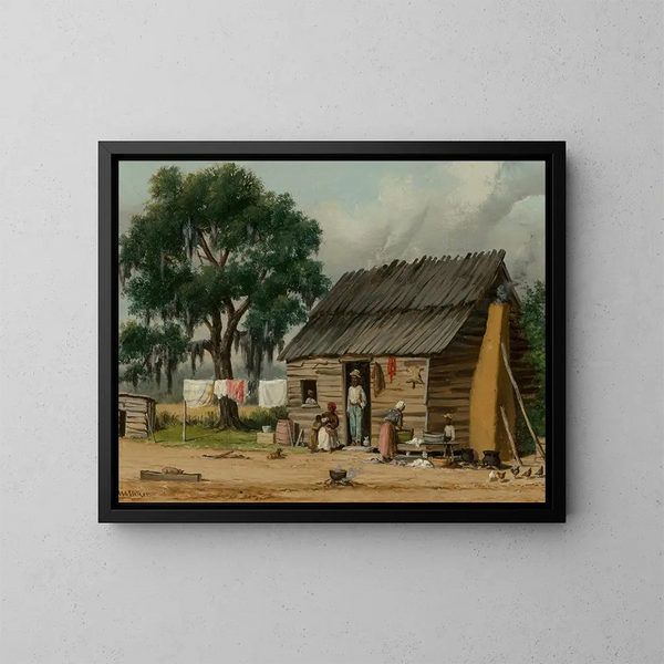 Eine Hütte in South Carolina - William Aiken Walker — gerahmtes Bild an der Wand