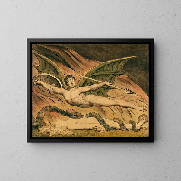 Satan exultant sur Ève - William Blake — quadro incorniciato alla parete