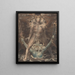Der große rote Drache und das Meeresungeheuer - William Blake — gerahmtes Bild an der Wand