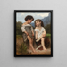Am Ufer des Bachs - William Bouguereau — gerahmtes Bild an der Wand