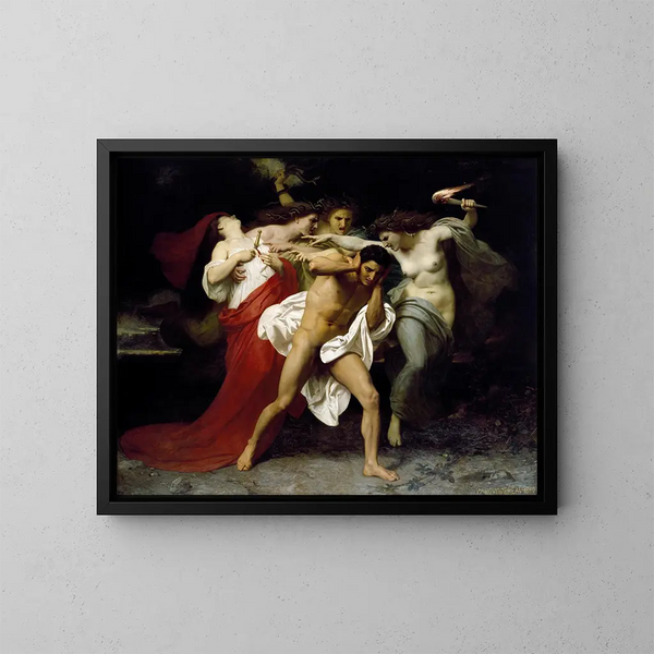 Oreste inseguito dalle Furie - William Bouguereau — quadro incorniciato alla parete