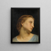 Studie eines Frauenkopfes - William Bouguereau — gerahmtes Bild an der Wand