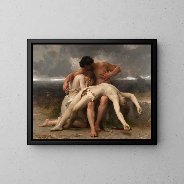 Der erste Trauer - William Bouguereau — gerahmtes Bild an der Wand