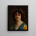 Kopf einer Italienischen Mädchen mit Lorbeerkranz - William Bouguereau — gerahmtes Bild an der Wand