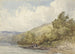 Paesaggio ondulato con un lago e una barca con due figure - William Callow — vista dell’opera