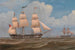 The English Merchant Ship Malabar - William Clark — artwork view