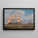 The English Merchant Ship Malabar - William Clark — framed artwork on a wall