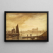 Pont et abbaye de Westminster - William Daniell — framed artwork on a wall