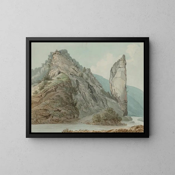 Rocher d'Ilam, Dovedale - William Day — gerahmtes Bild an der Wand