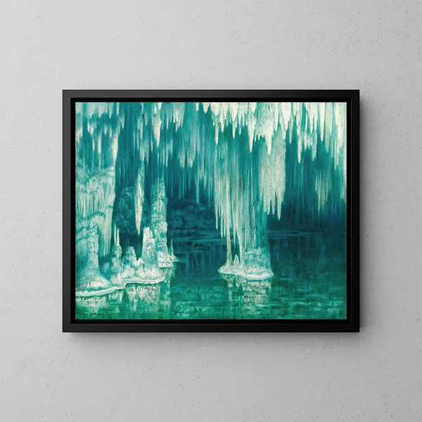 Die Grotte des Drac, Manacor - William Degouve de Nuncques — gerahmtes Bild an der Wand