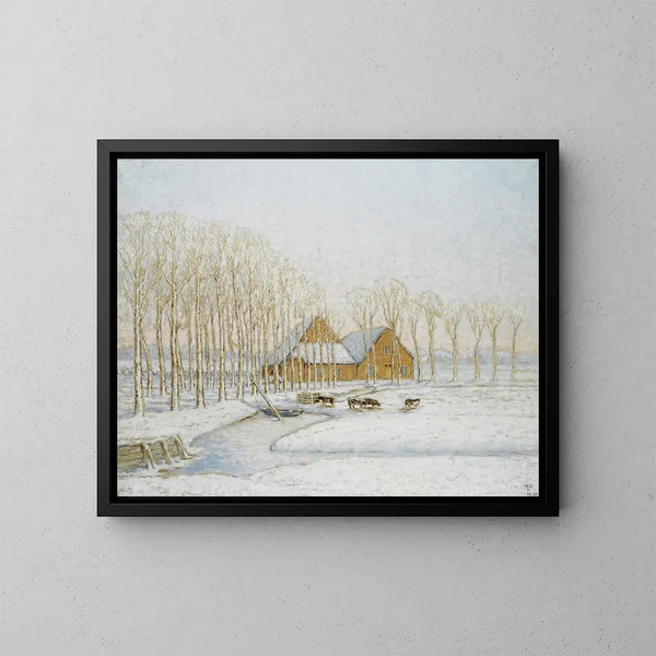 Winterlandschaft - William Degouve de Nuncques — gerahmtes Bild an der Wand