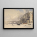 Somerset House and Waterloo Bridge - William Edward Dighton — framed artwork on a wall