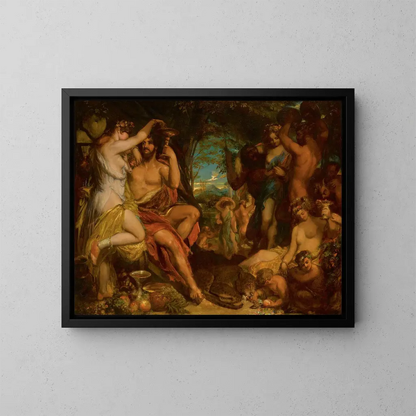Un festin bacchico - William Etty — quadro incorniciato alla parete