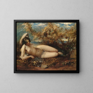William Etty - A Young Women Reclining On A Fur Rug.webp