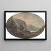 Two men walking in a landscape - William Gilpin — framed artwork on a wall