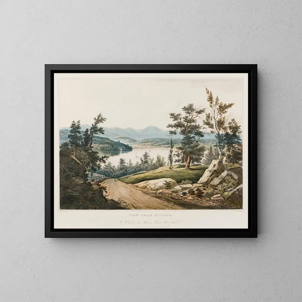 Ansicht in der Nähe von Hudson - William Guy Wall — gerahmtes Bild an der Wand