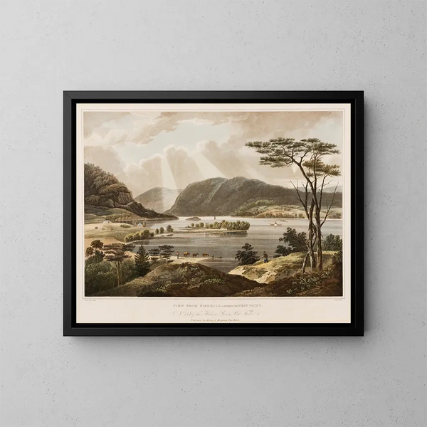 Vista di Fishkill verso West Point - William Guy Wall — quadro incorniciato alla parete