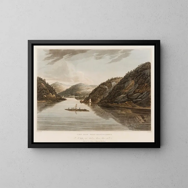 Ansicht in der Nähe von Fort Montgomery - William Guy Wall — gerahmtes Bild an der Wand