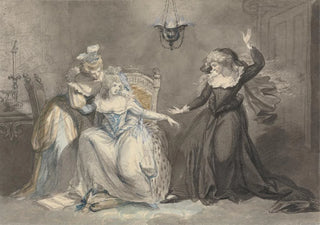 William Hamilton - A Dramatic Scene with Three Women in an Interior.webp